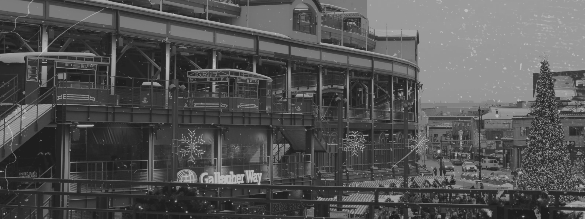 Wrigley Field during the Winter Holidays - Desktop
